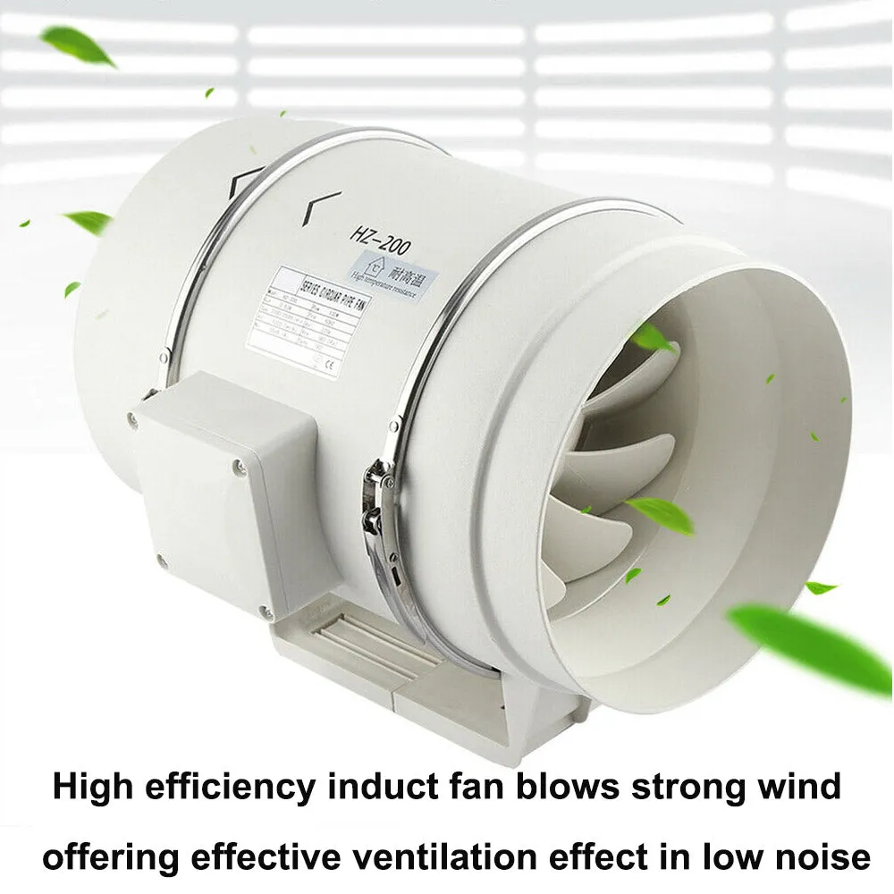 130W ABS 8" Extractor Fan w/ Remote, 2550r/min, 1200m3/h