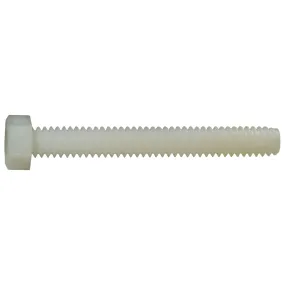 1/4"-20 x 2" Nylon Plastic Coarse Thread Hex Cap Screws (10 pcs.)