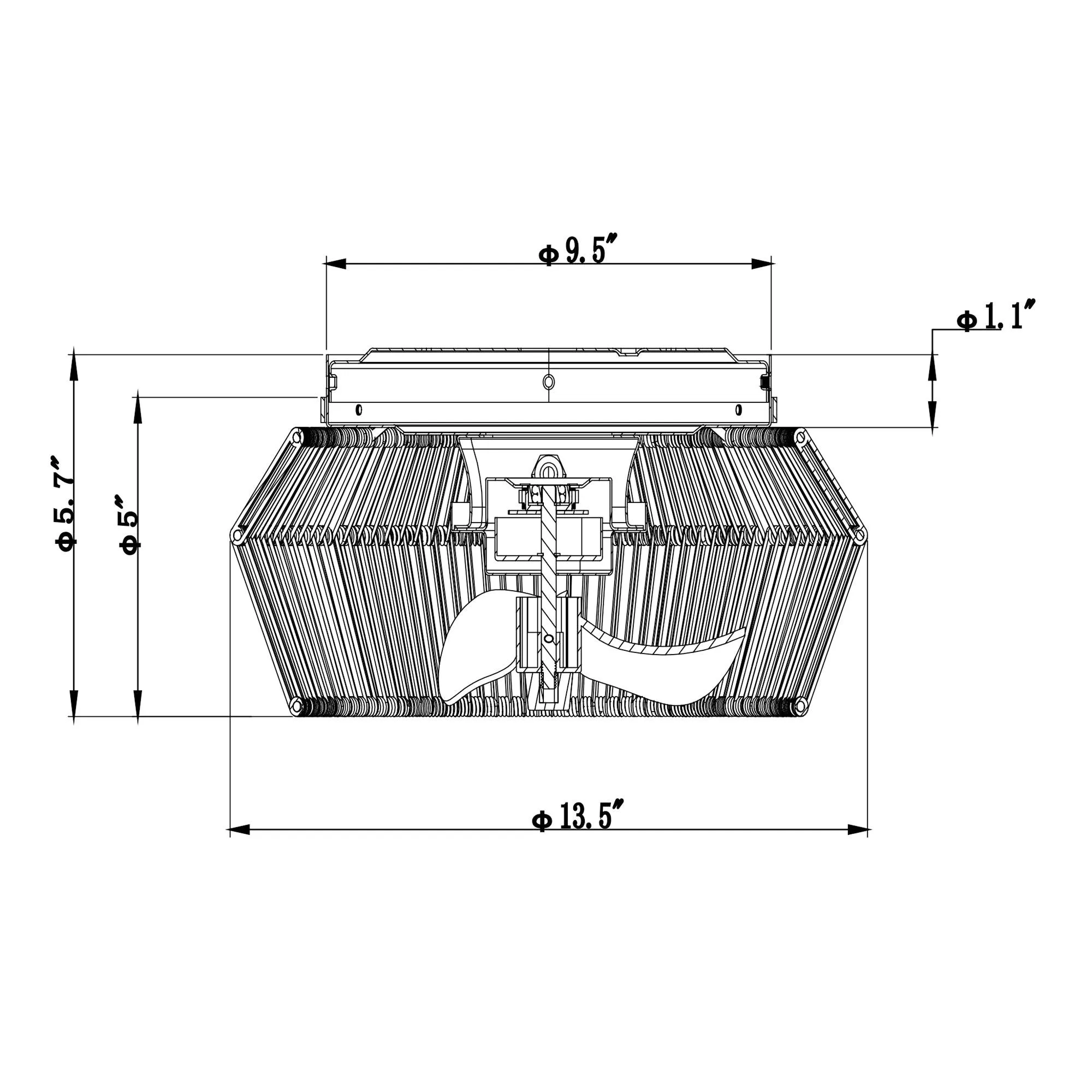 14" Farmhouse DC Motor Flush Mount Reversible Iron Ceiling Fan with LED Lighting and Remote Control