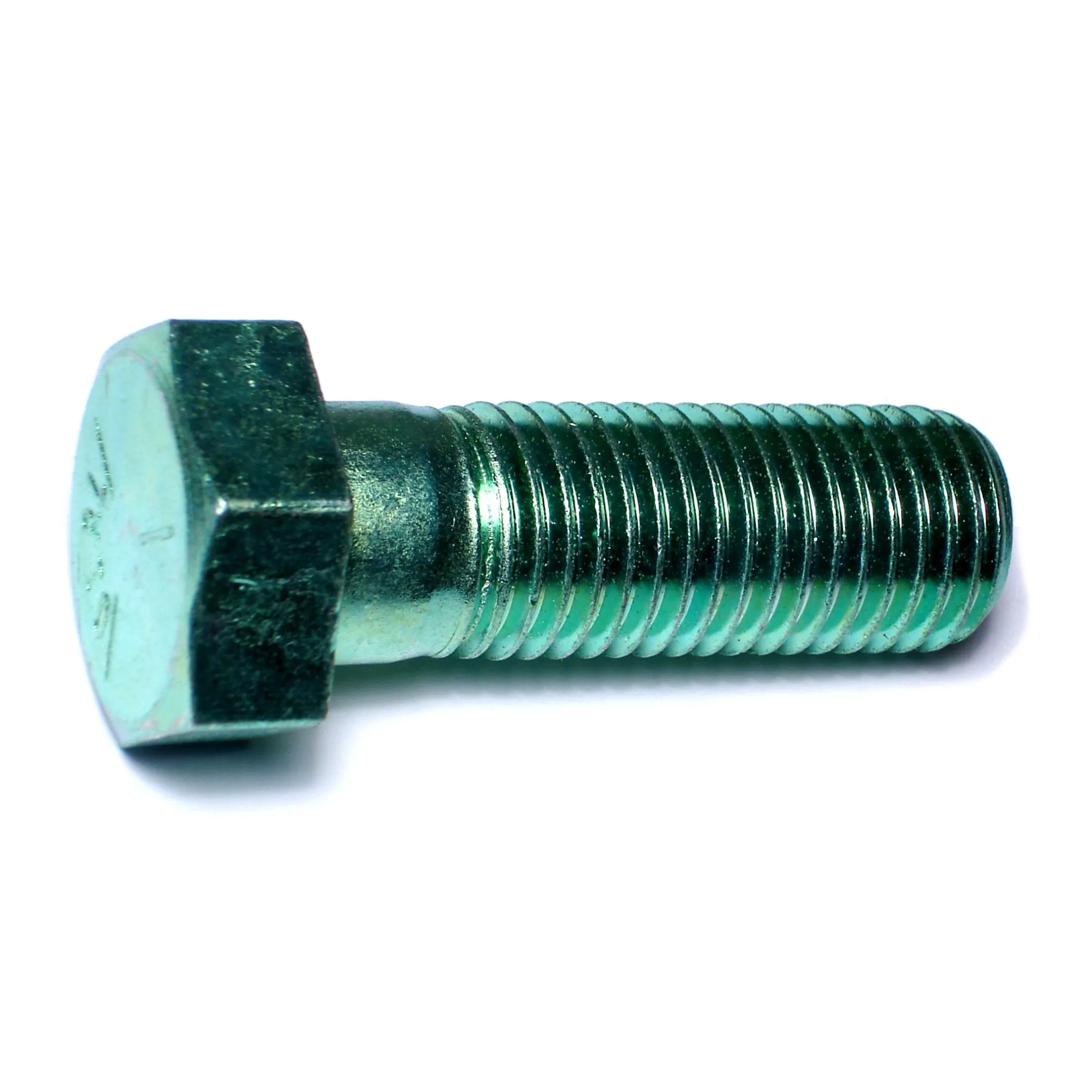 1"-8 x 3" Green Rinsed Zinc Grade 5 Hex Cap Screws (12 pcs.)