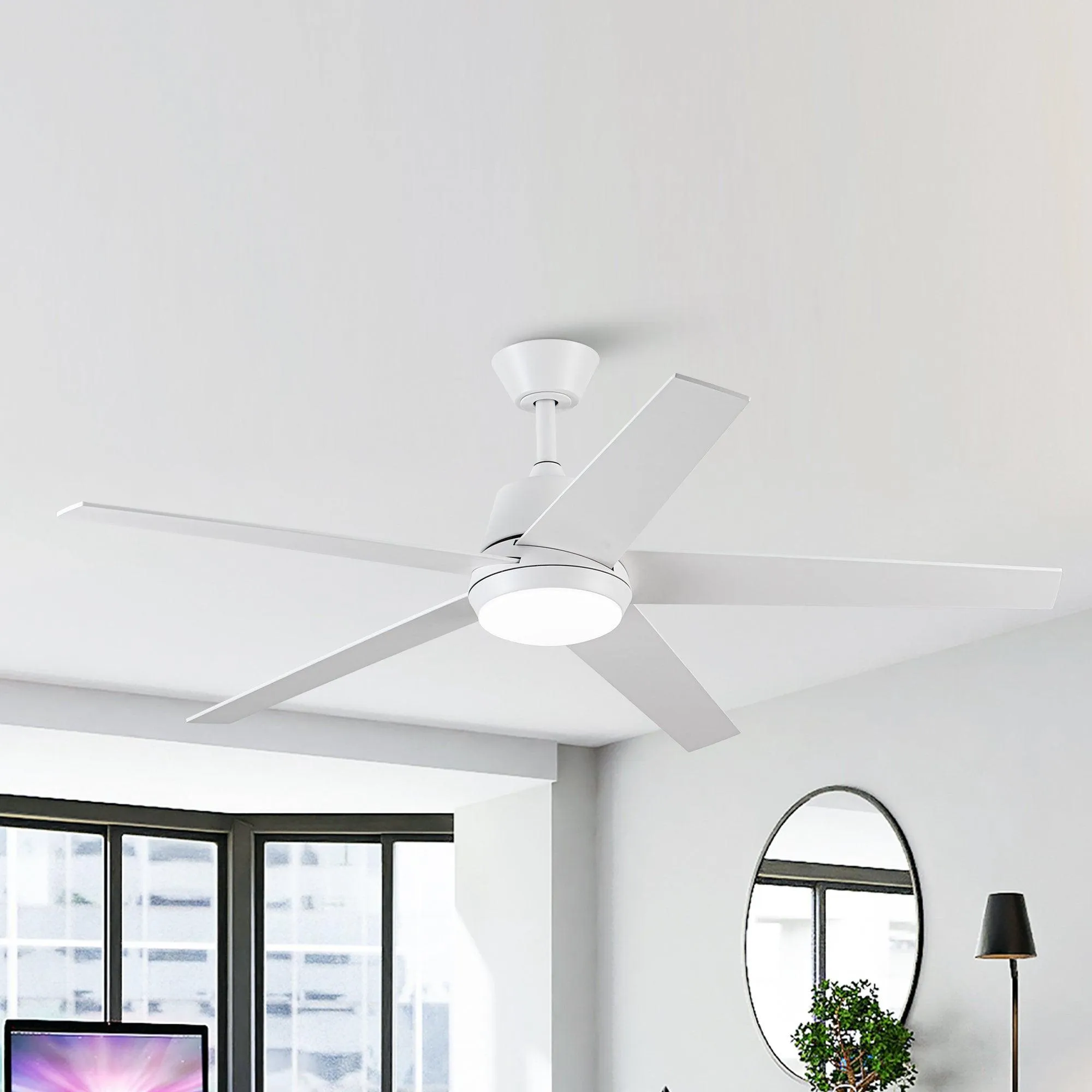 52" Vaczon 5 Blades Ceiling Fan with LED Light and Remote Control