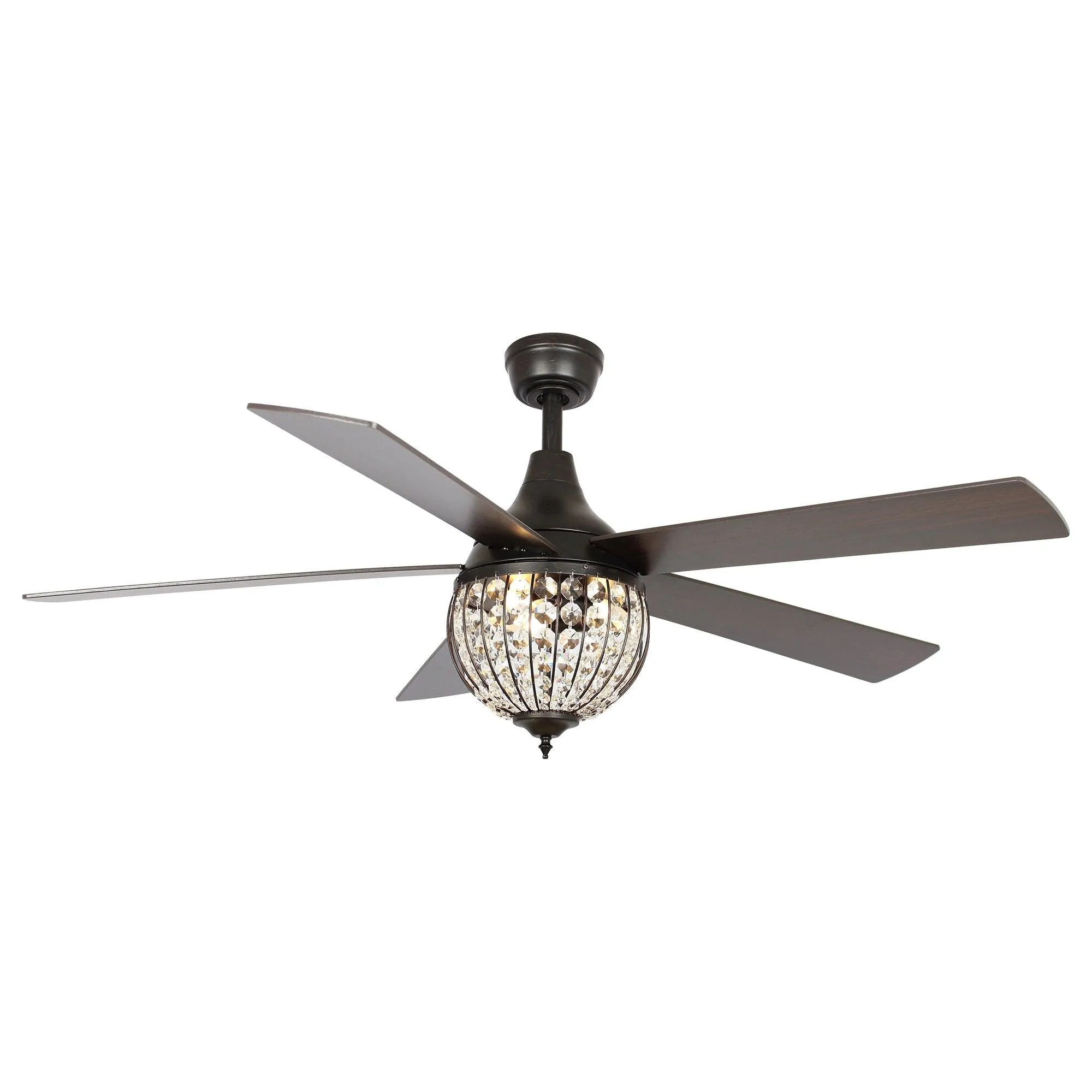 52" Varanasi Traditional Downrod Mount Ceiling Fan with Lighting and Remote Control