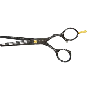 5.5" 35T Black Floral Thinning Shears by PetStore.Direct