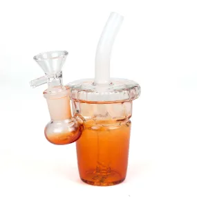 5.5" Cup Water Bong With Straw