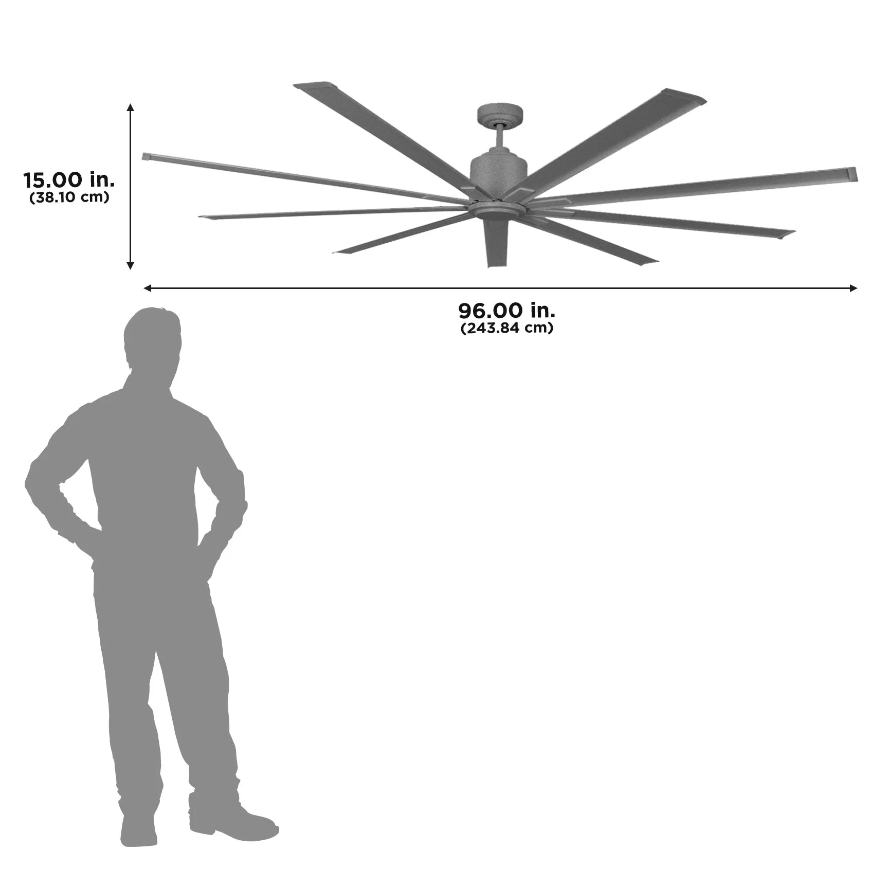 96 In. Indoor 6-Speed Ceiling Fan