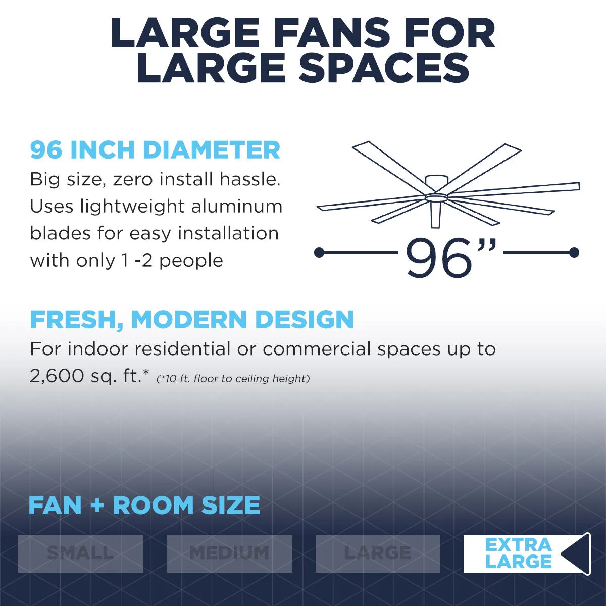 96 In. Indoor 6-Speed Ceiling Fan