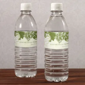 A Wine Romance Water Bottle Label Willow Green