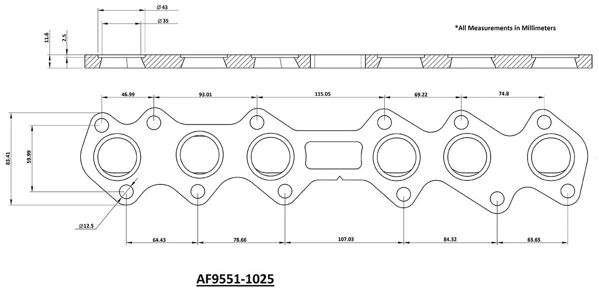 Aeroflow Toyota 2JZ-GTE Stainless Steel Header Flange (AF9551-1025SS)