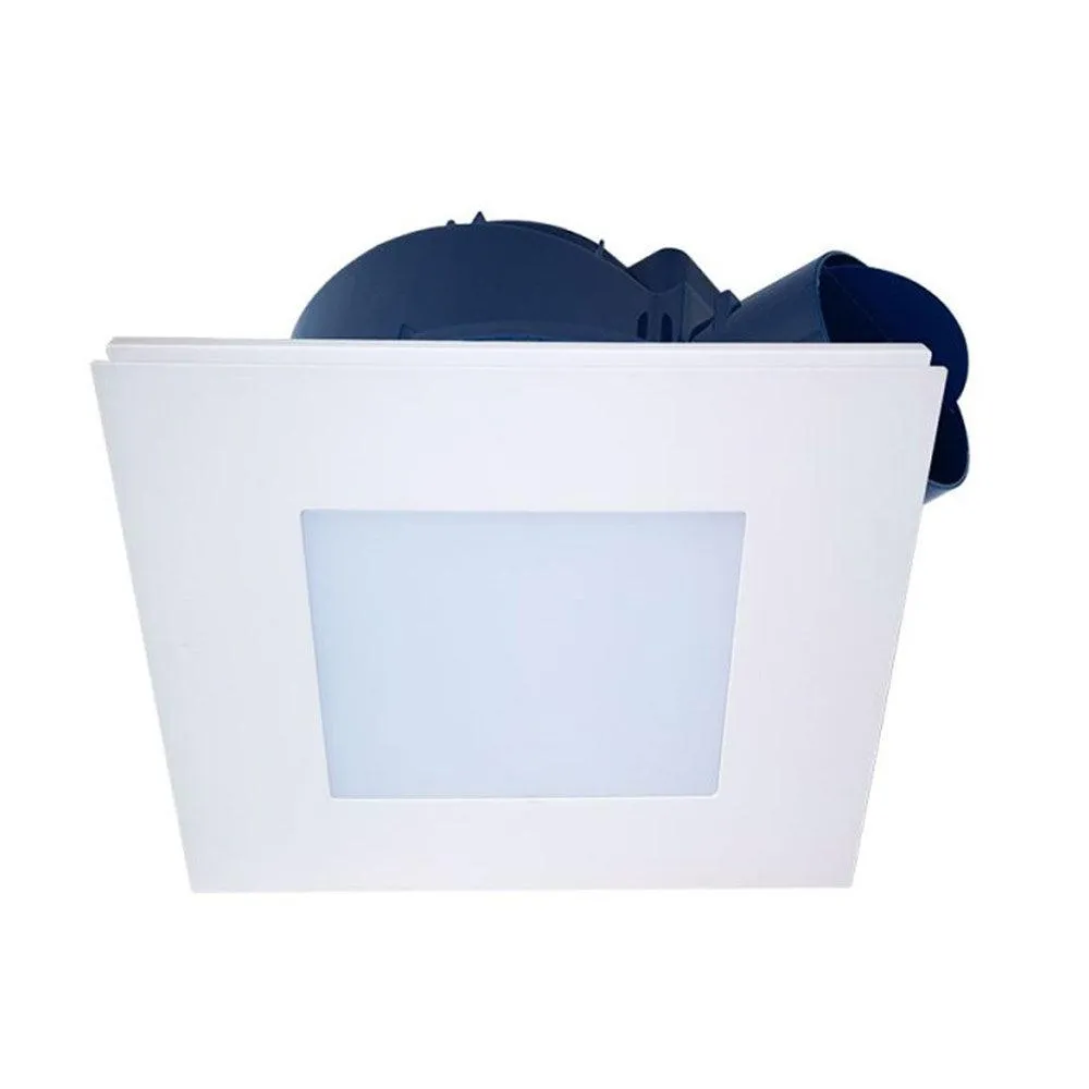 Airbus EC 200 Square Exhaust Fan with LED Light in White