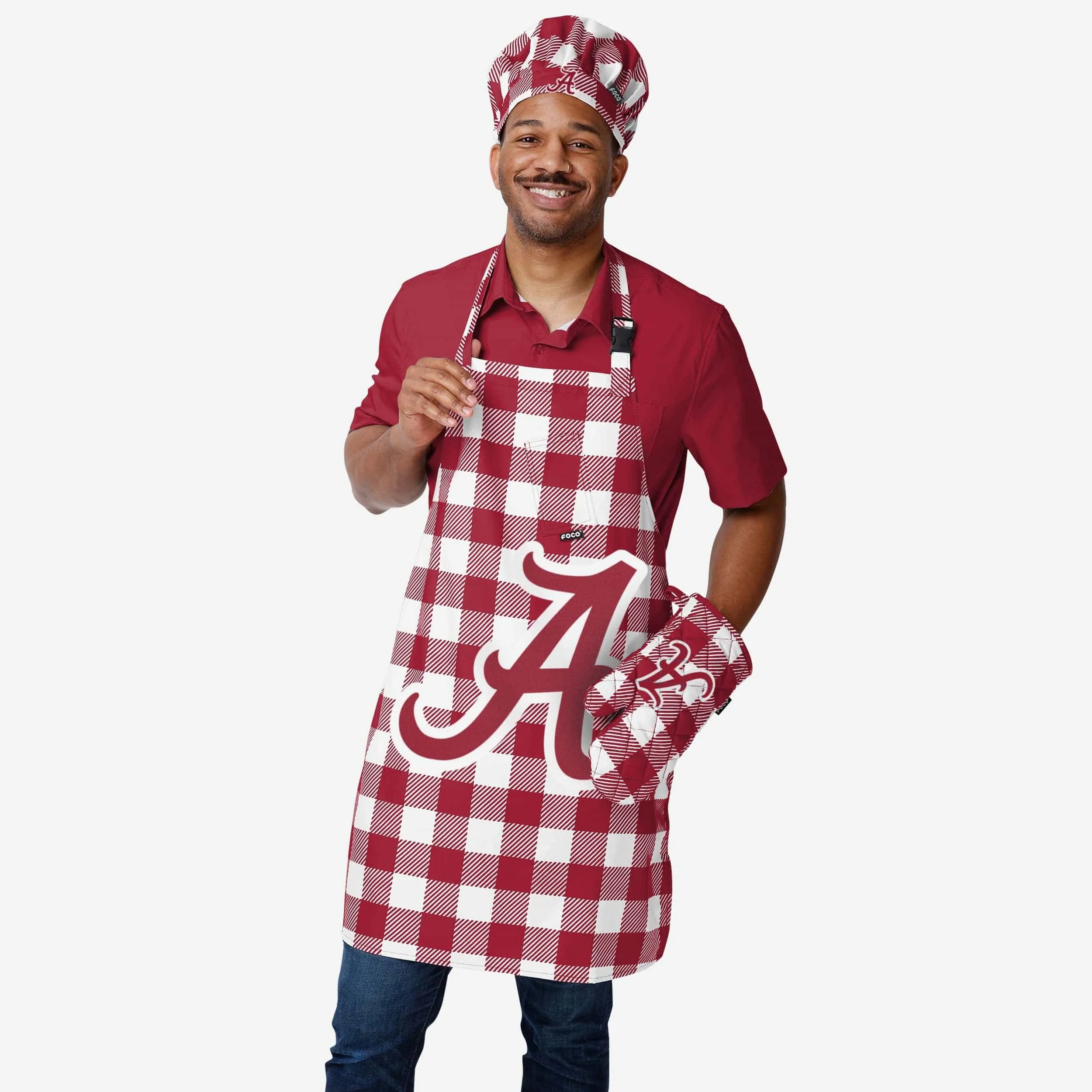 Alabama Crimson Tide Plaid Chef Set