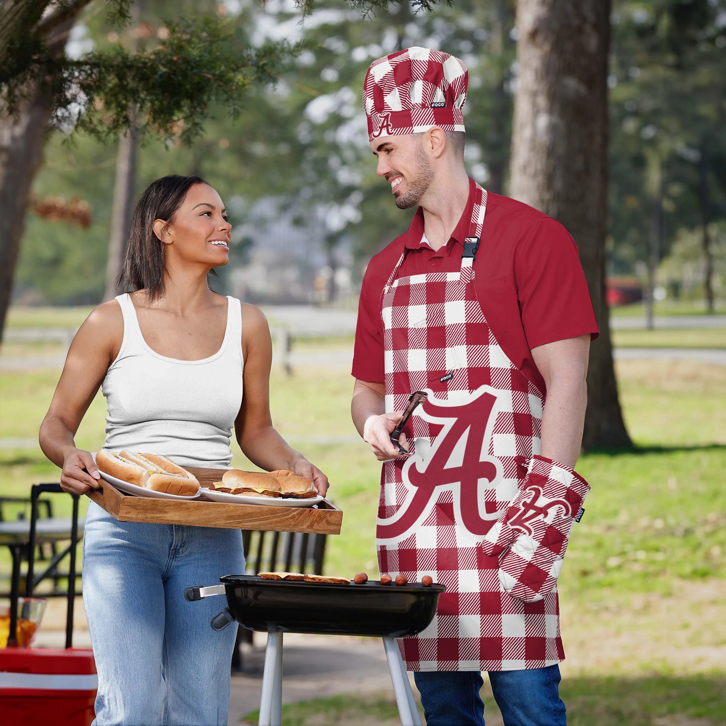 Alabama Crimson Tide Plaid Chef Set