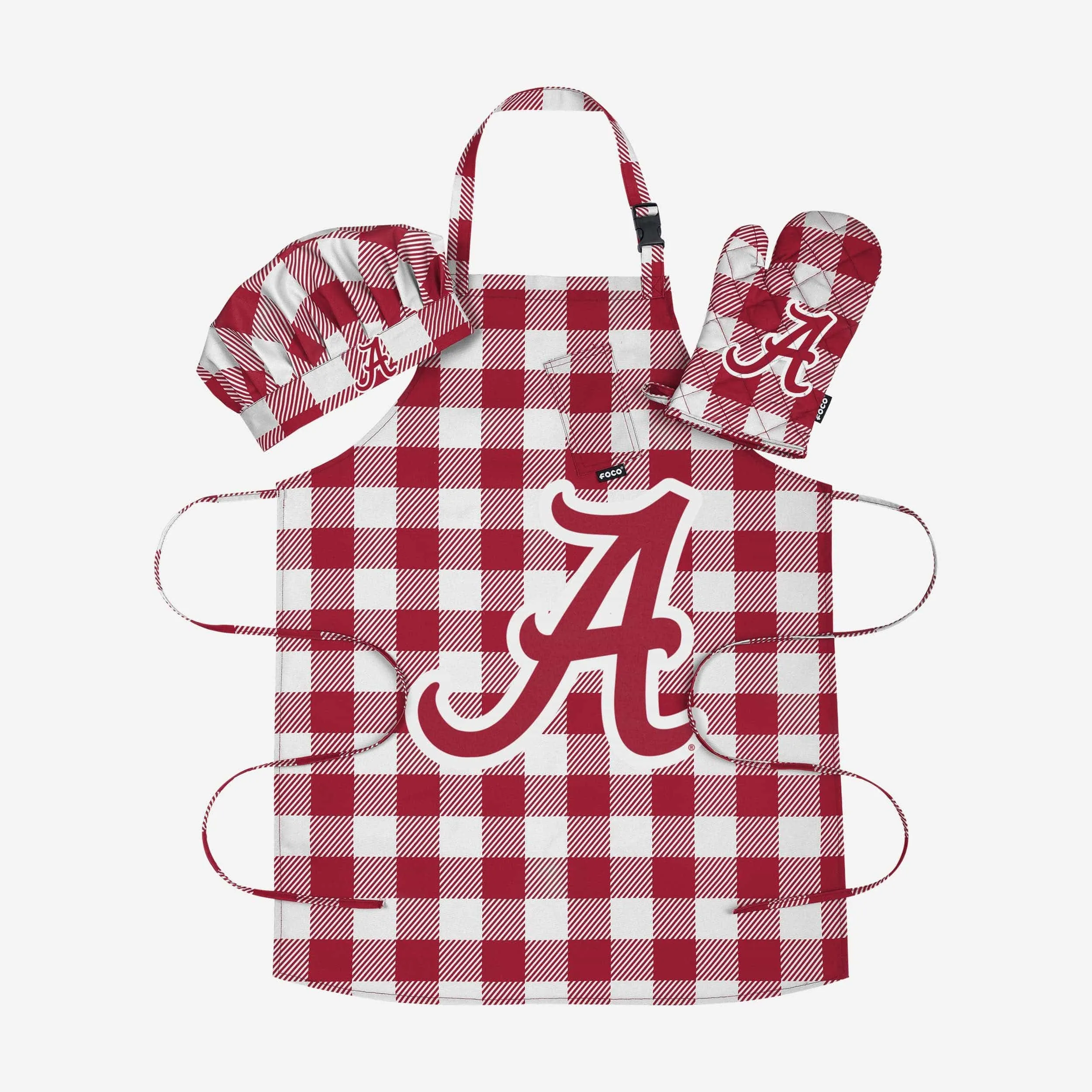 Alabama Crimson Tide Plaid Chef Set