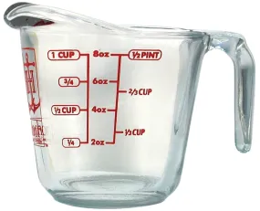 Anchor Hocking 551750L13 Measuring Cup, Glass, Clear :EA: QUANTITY: 4