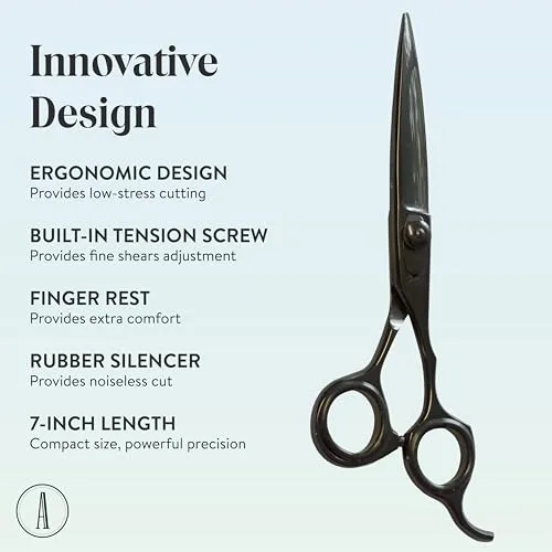 ANDUSTRIAL - Professional Hair Cutting Scissors/Shears For Men/Women/Home/Salon - Premium High Carbon Steel Quality - Smooth And Sharp - 5.5 Inch, Multi Colored