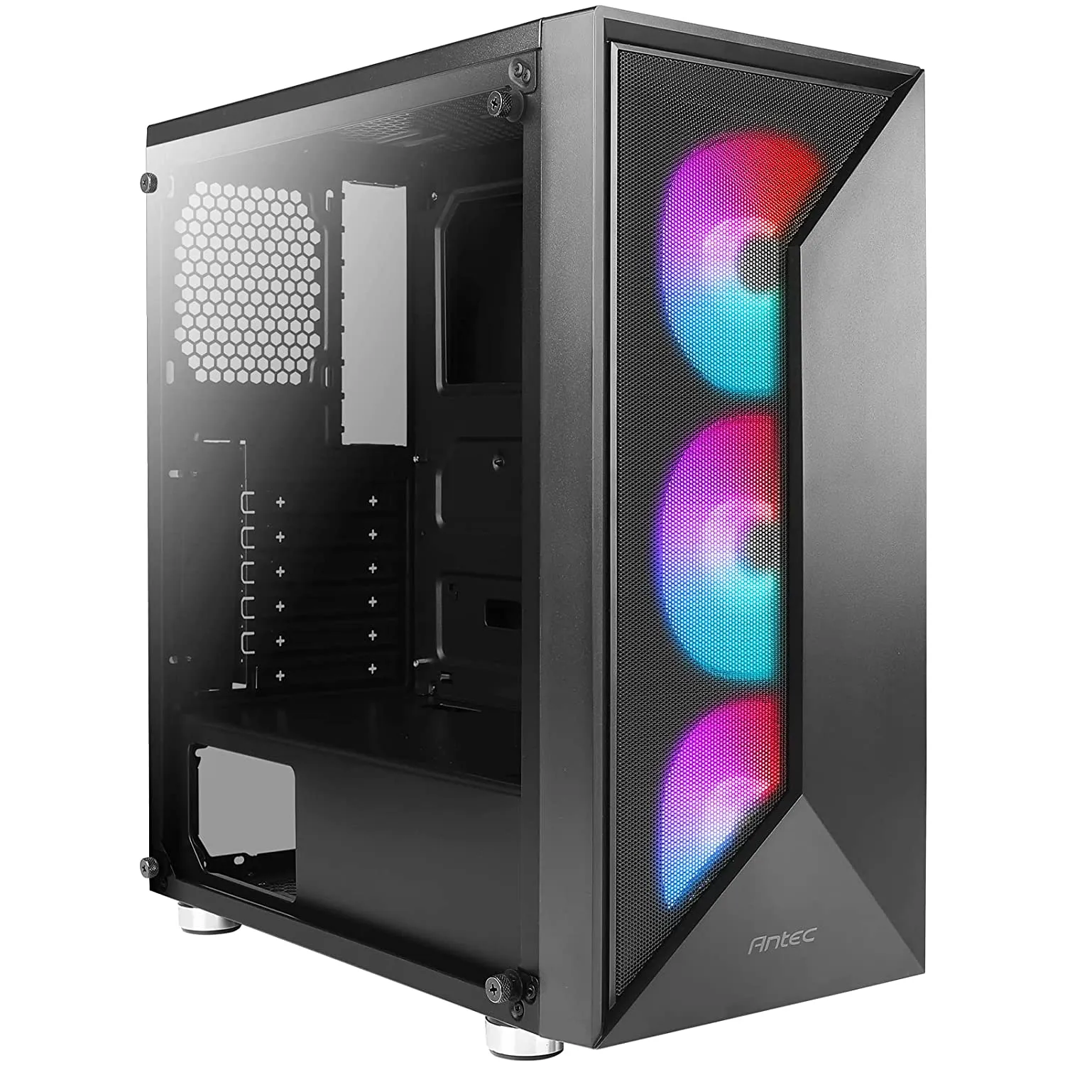 Antec NX320 Mid Tower Gaming Cabinet Computer Case Support ATX, M-ATX, ITX  3 x 120mm ARGB Fans in Front