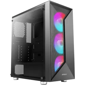 Antec NX320 Mid Tower Gaming Cabinet Computer Case Support ATX, M-ATX, ITX  3 x 120mm ARGB Fans in Front