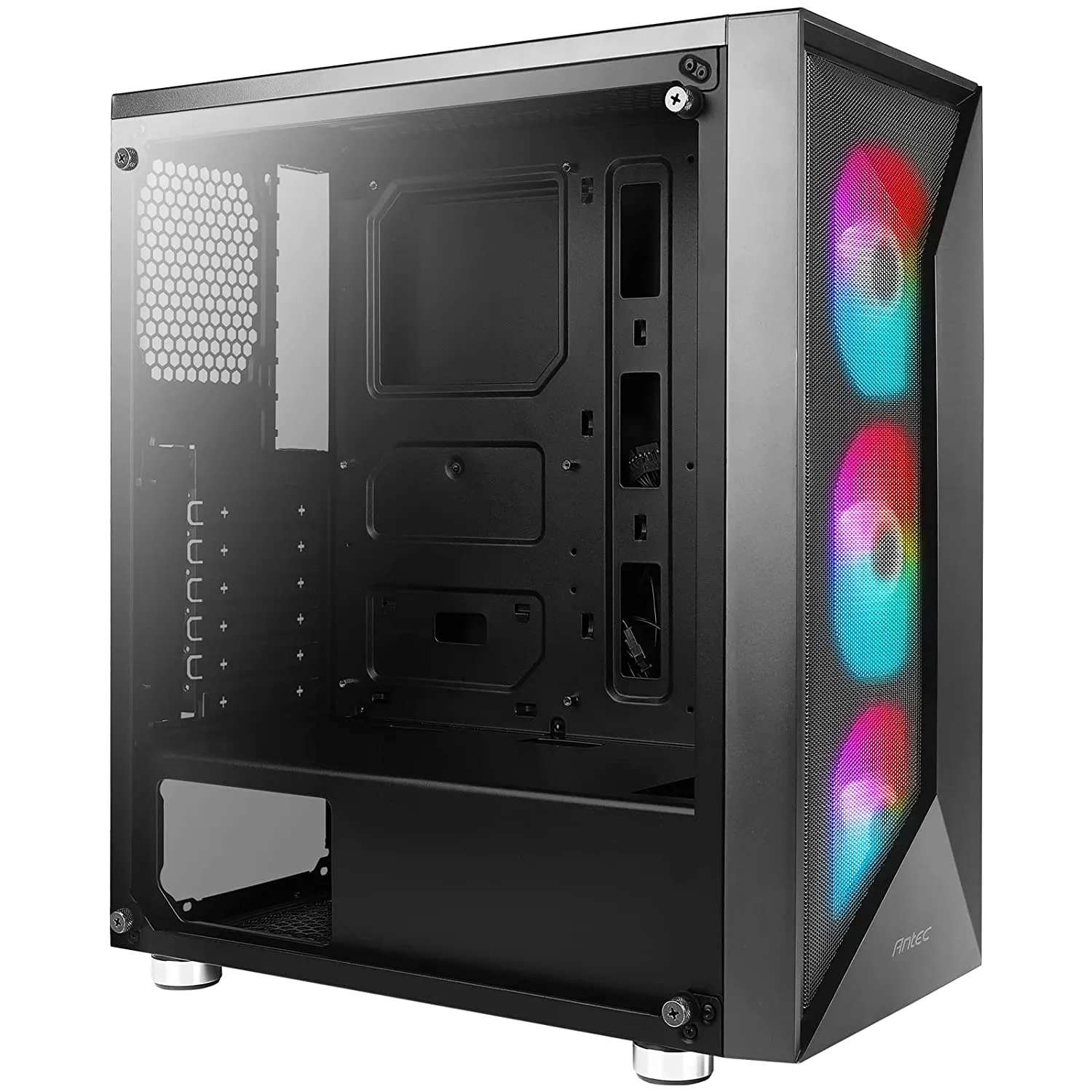 Antec NX320 Mid Tower Gaming Cabinet Computer Case Support ATX, M-ATX, ITX  3 x 120mm ARGB Fans in Front