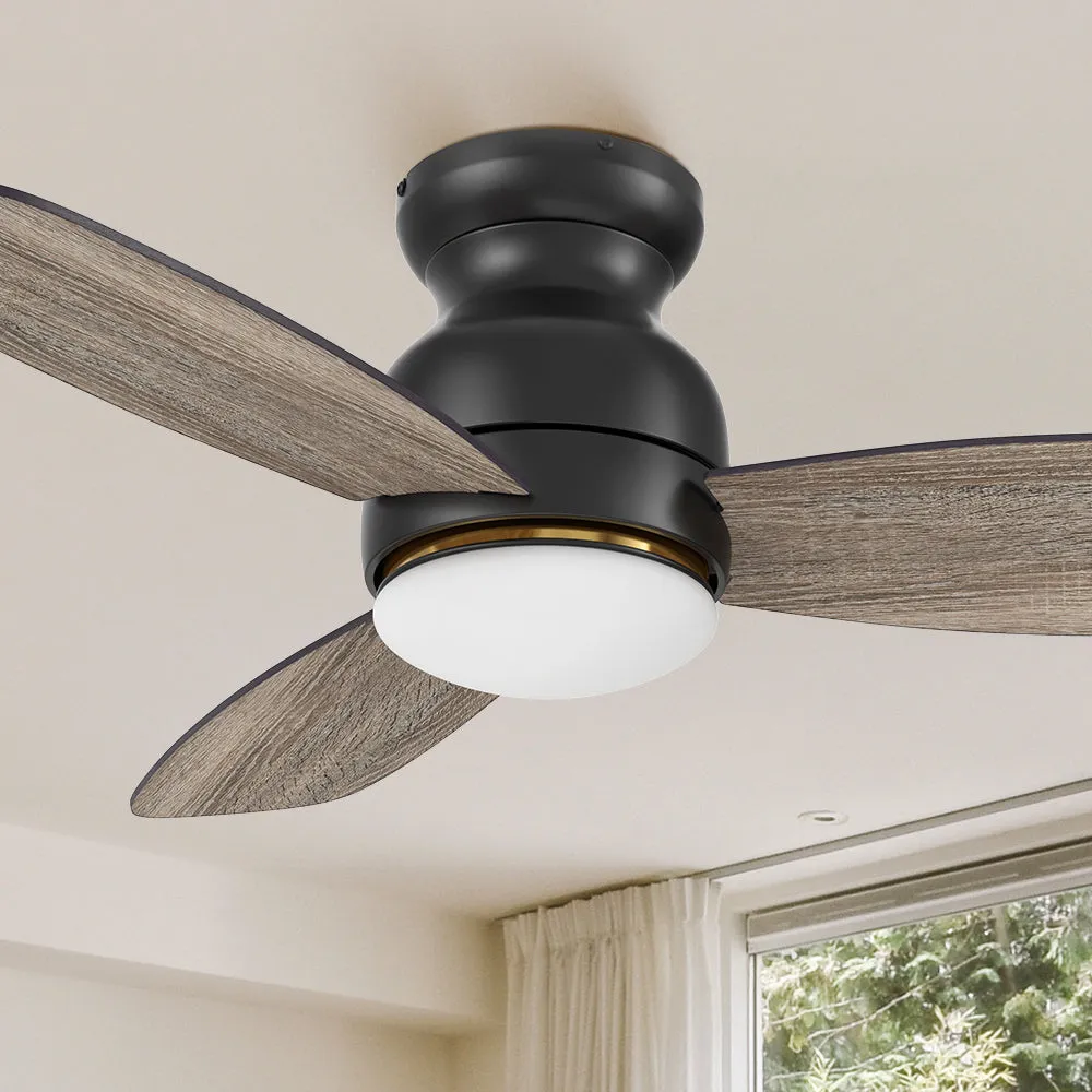 Arran Low Profile Ceiling Fan with LED Light and Remote 44 inch