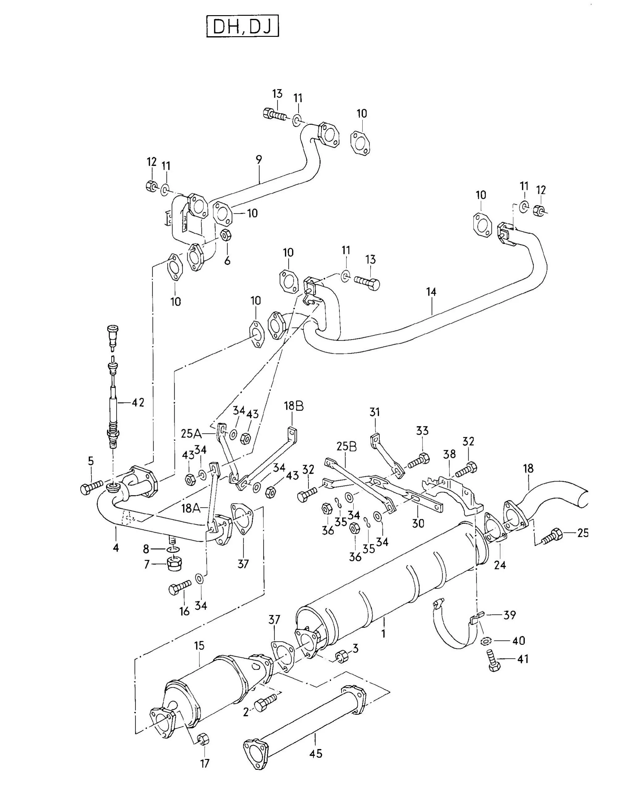 Assembly: Exhaust System 1.9L Waterboxer