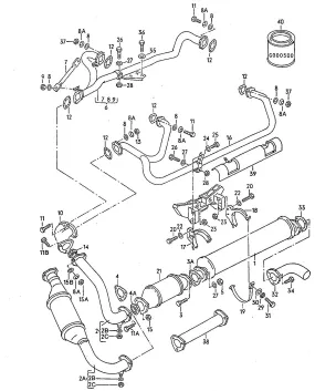 Assembly: Exhaust System 2.1L Waterboxer