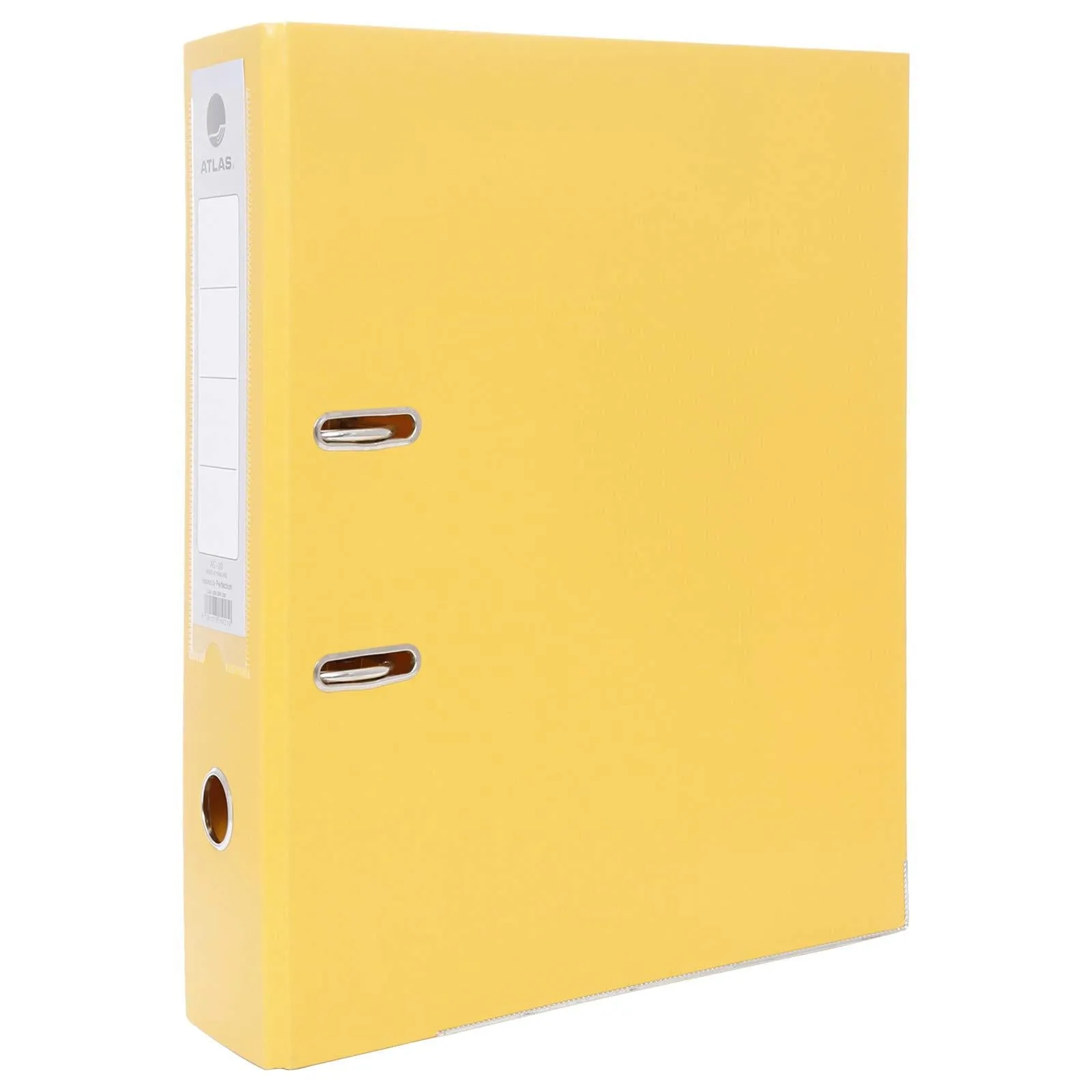 Atlas A4 Plastic Box File - Black 80 mm Yellow