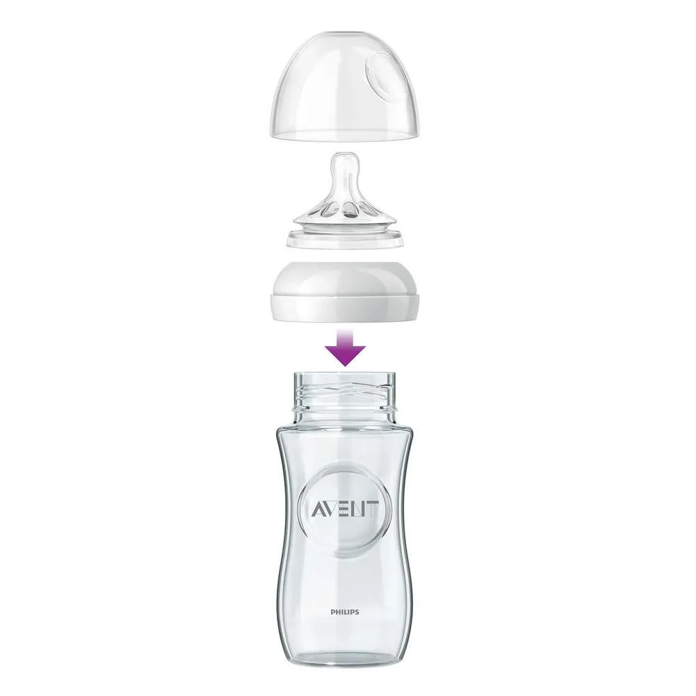 Avent Natural Glass Baby Bottle - 8oz