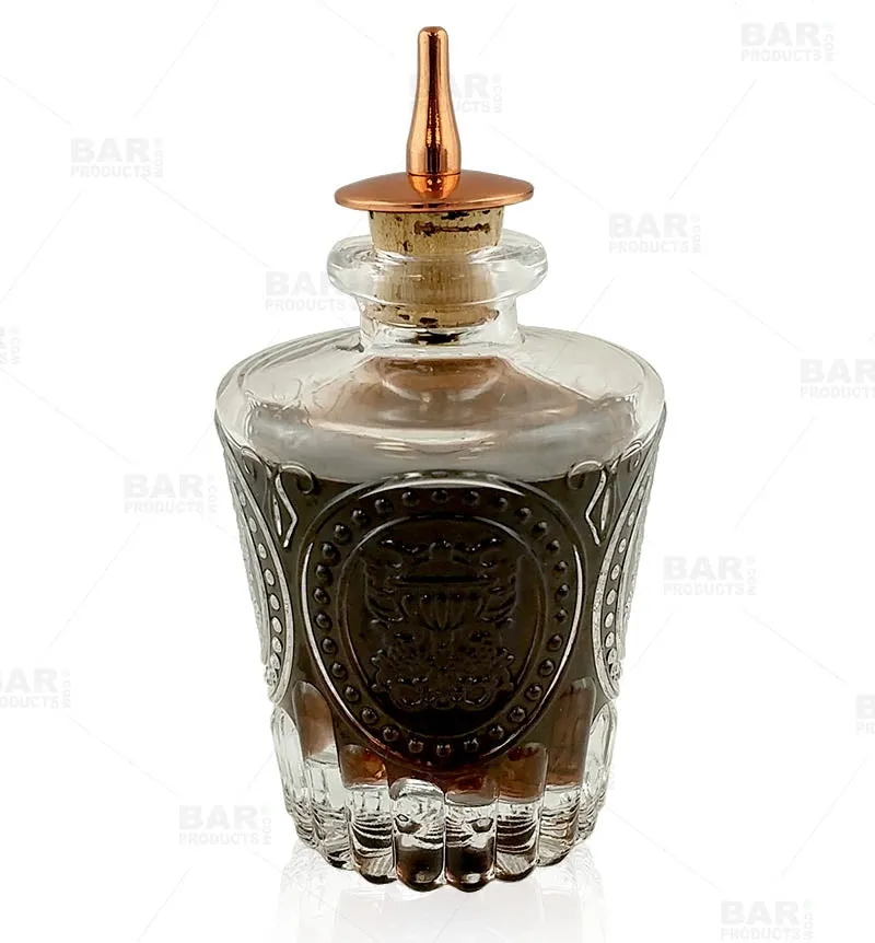 BarConic® Antique Bitters Bottle w/ Copper Plated Dasher Cork - 4 oz