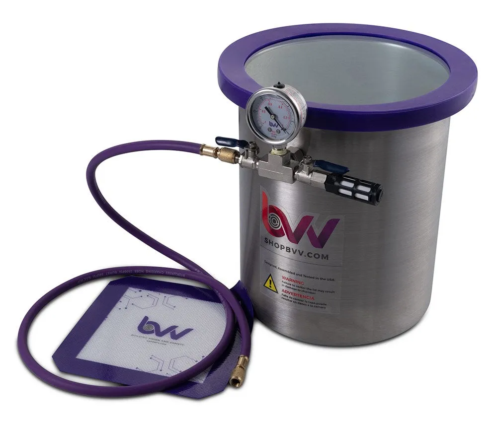 Best Value Vacs 3 Gallon Stainless Steel Side Mount Vacuum Chamber