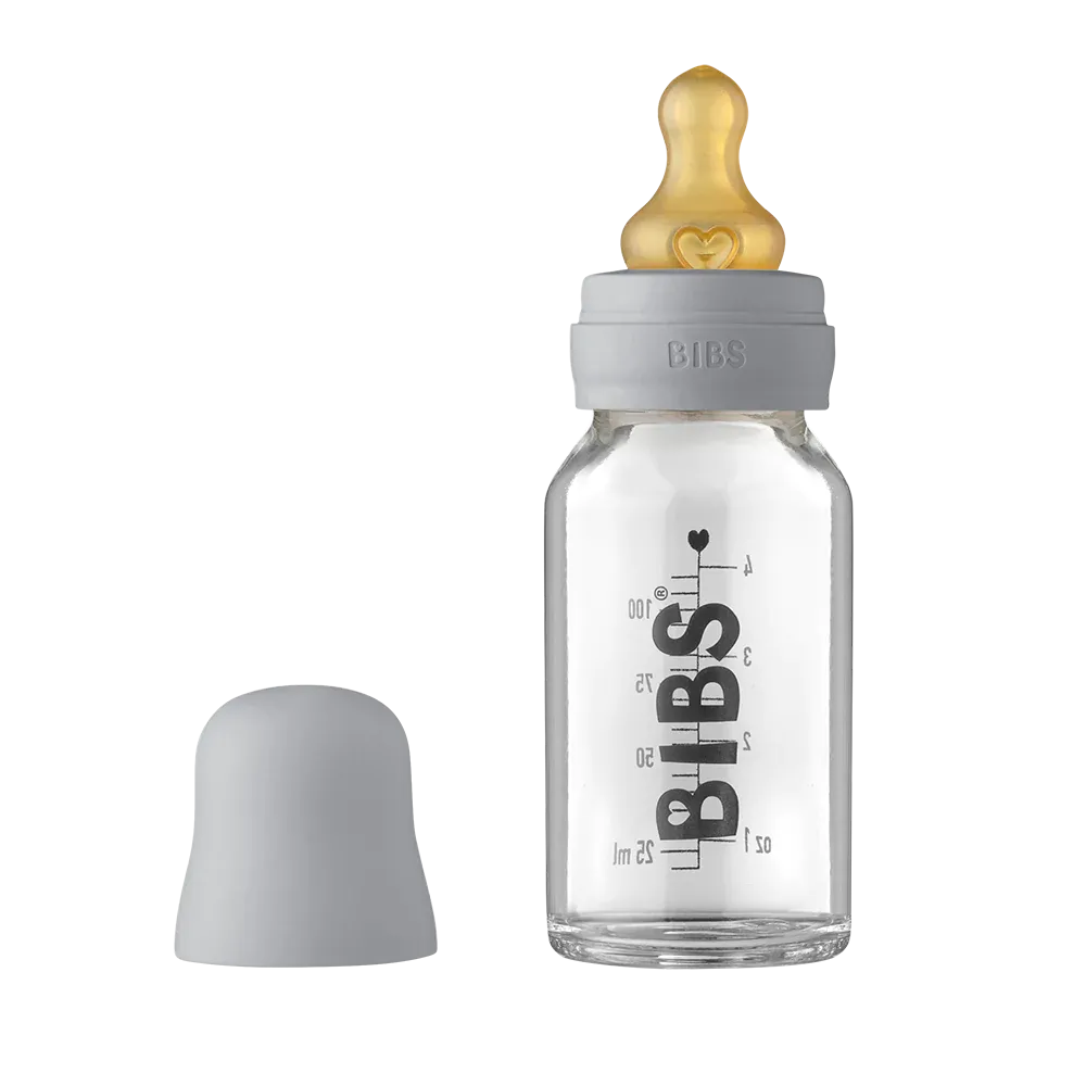 BIBS Baby Glass Bottle Complete Set 110ml | Cloud