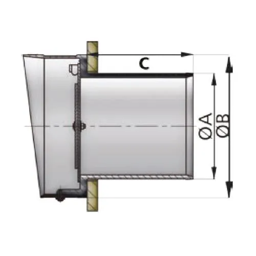 Black Glass Synthetic Transom Exhaust Connection