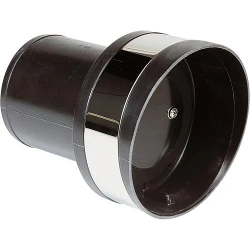 Black Glass Synthetic Transom Exhaust Connection