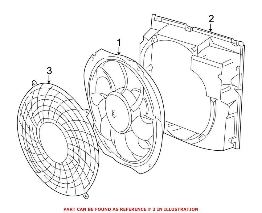 BMW A/C Condenser Fan Shroud 64548362430