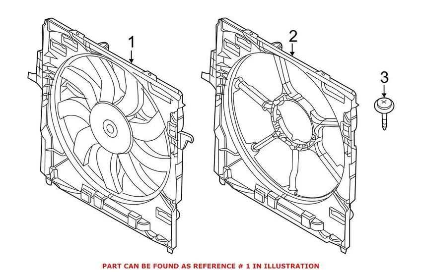 BMW Engine Cooling Fan Assembly 17427634472