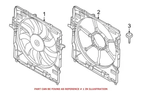 BMW Engine Cooling Fan Assembly 17427634472