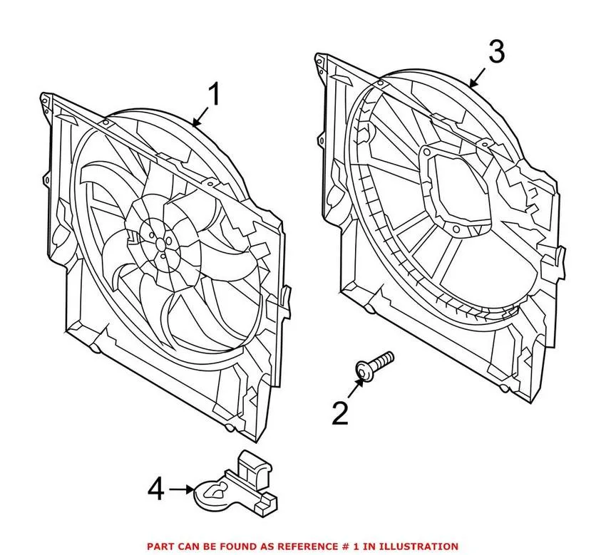 BMW Engine Cooling Fan Assembly 17428508253