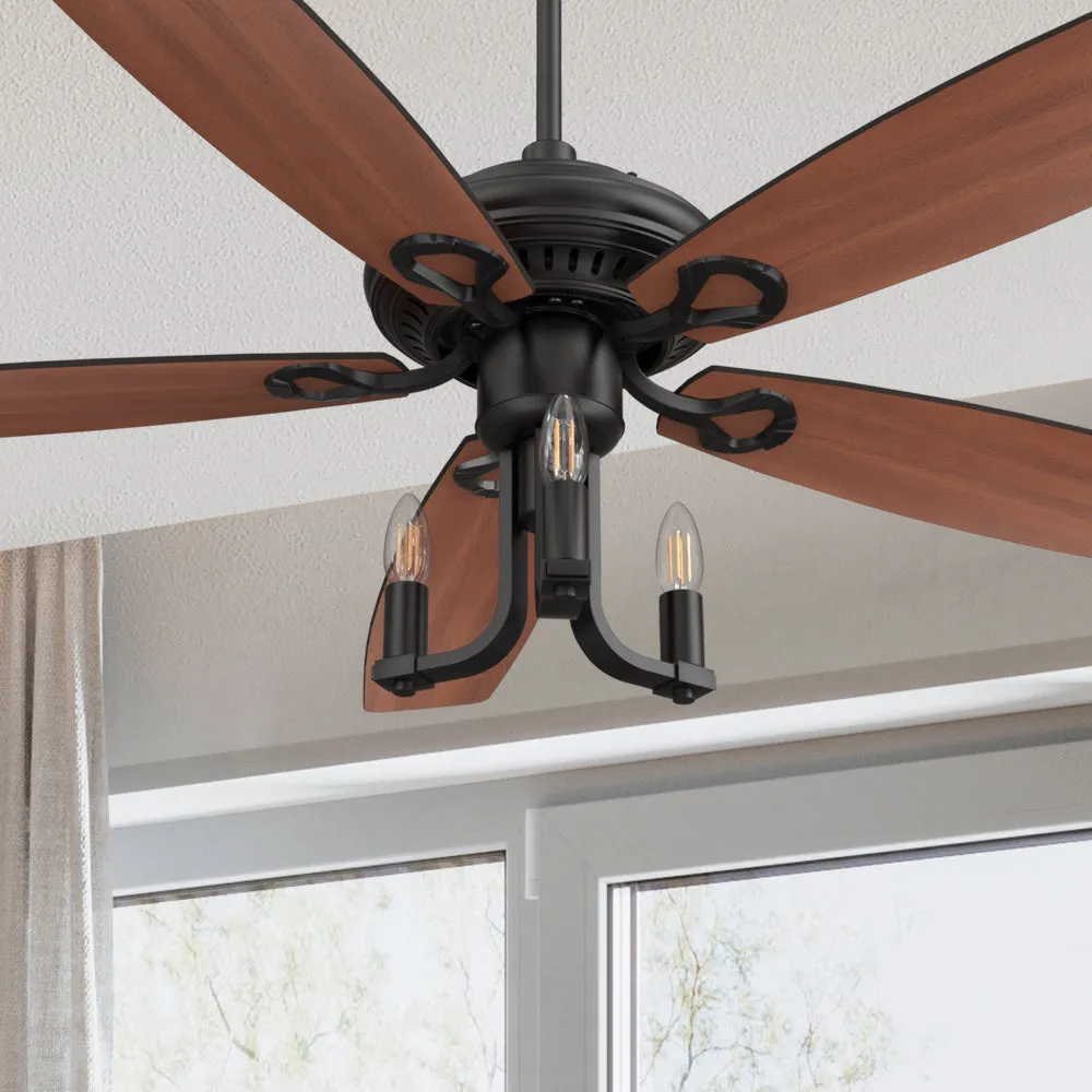 Bryson DC Ceiling Fan with Lights and Remote 52 inch 10 speed option