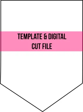 Bunting Flag Template & Digital Cut File