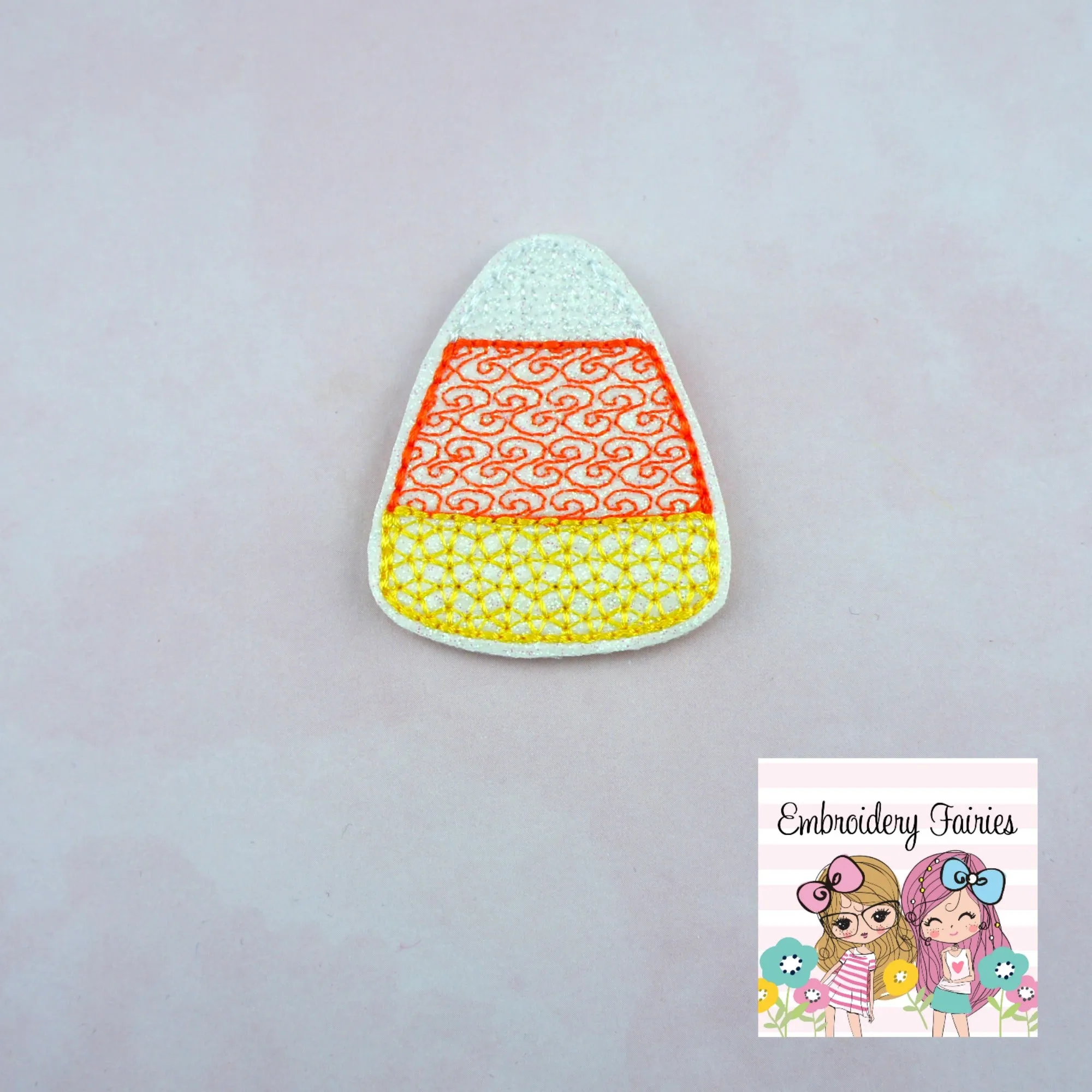 Candy Corn Motif Feltie Design