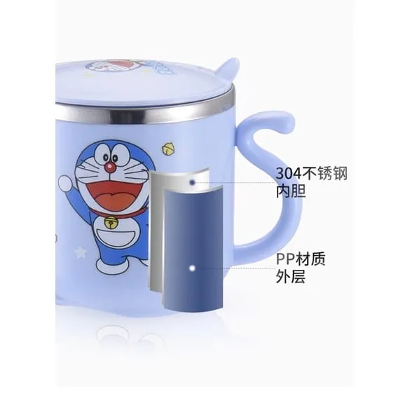 Cartoon Print Stainless Steel Double Wall Vacuum Insulated Cup – 270 ML (Random design)