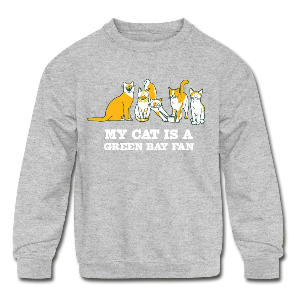 Cat is a GB Fan Kids' Crewneck Sweatshirt