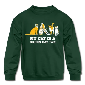 Cat is a GB Fan Kids' Crewneck Sweatshirt