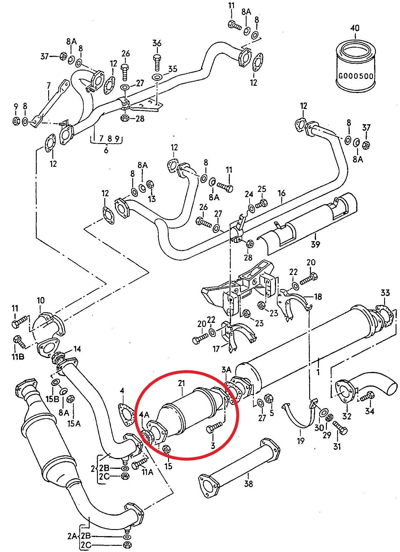 Catalytic Converter for 2.1 WBX