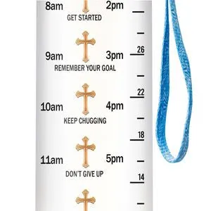 Christian - She Who Kneels Before God Can Stand Before Anyone - Personalized Water Tracker Bottle