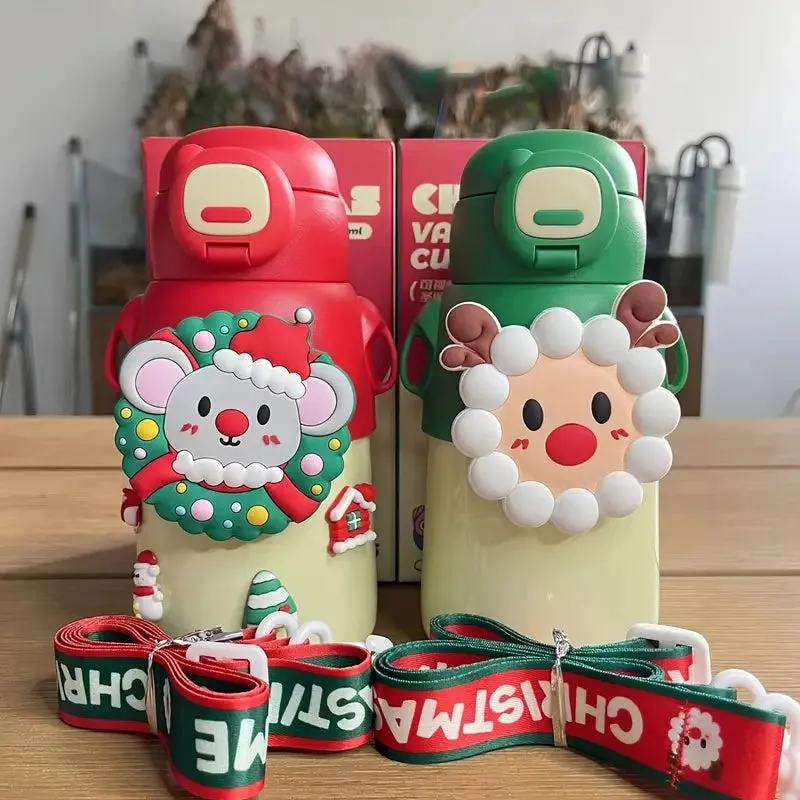 Christmas Theme Water Bottle With Lock Feature (500ml)