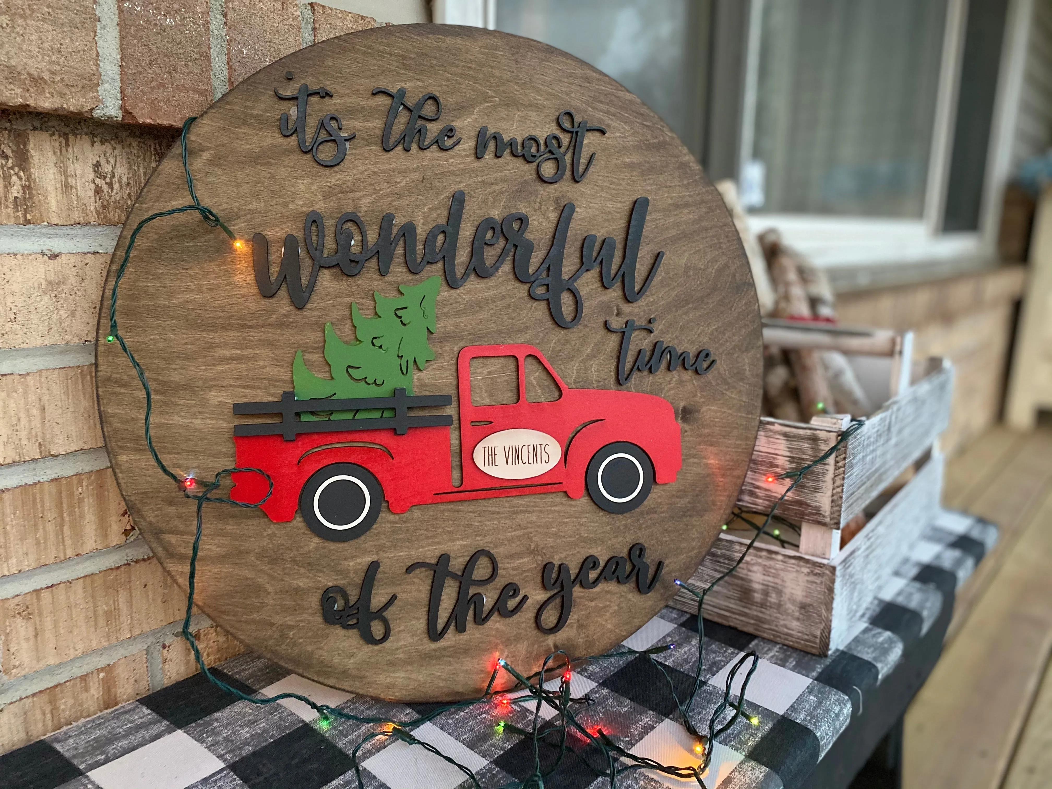 Christmas Truck: It's a Wonderful Life 12" and 18" Round DIGITAL FILE