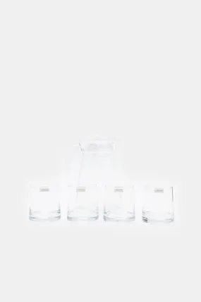 Clear Glass Pitcher Set (6 Pieces)