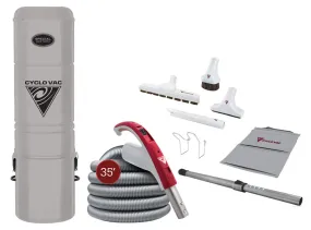 Cyclovac Special Edition Hybrid H225 with attachment kit 24V including Super Luxe brush 12" (30.5 cm) - hose 35' (10.67 m)