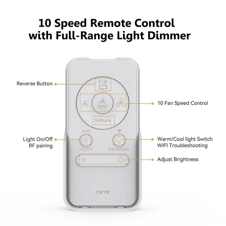 Daisy Smart White Ceiling Fan with LED Light and Remote 52"