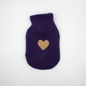 Deep Iris Purple Cashmere Small Hot Water Bottle