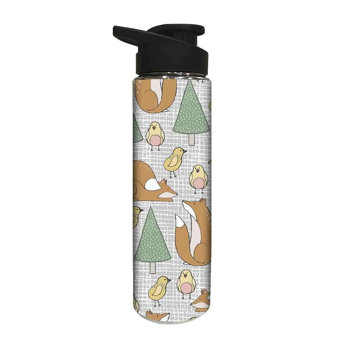 Designer Stainless Steel Water Bottle -  Chick and Christmas Tree